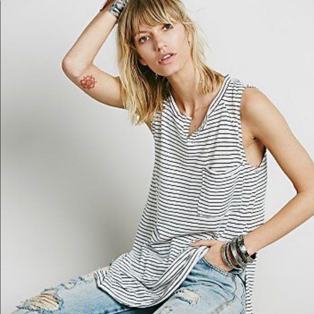 Free People weekend warrior striped tank
